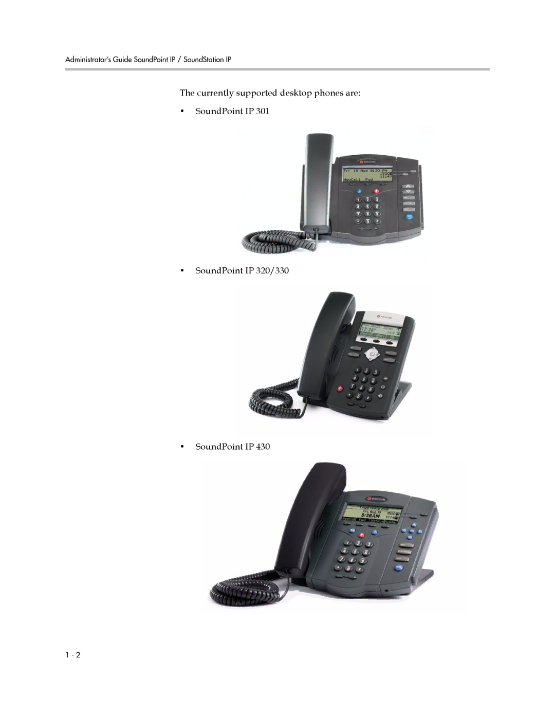 Polycom 1725-11530-310 manual Administrator’s Guide SoundPoint IP / SoundStation IP 