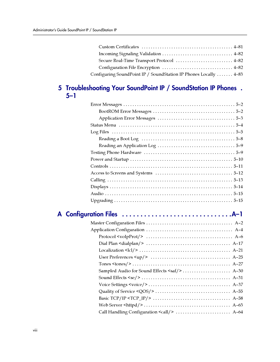 Polycom 1725-11530-310 manual Troubleshooting Your SoundPoint IP / SoundStation IP Phones 