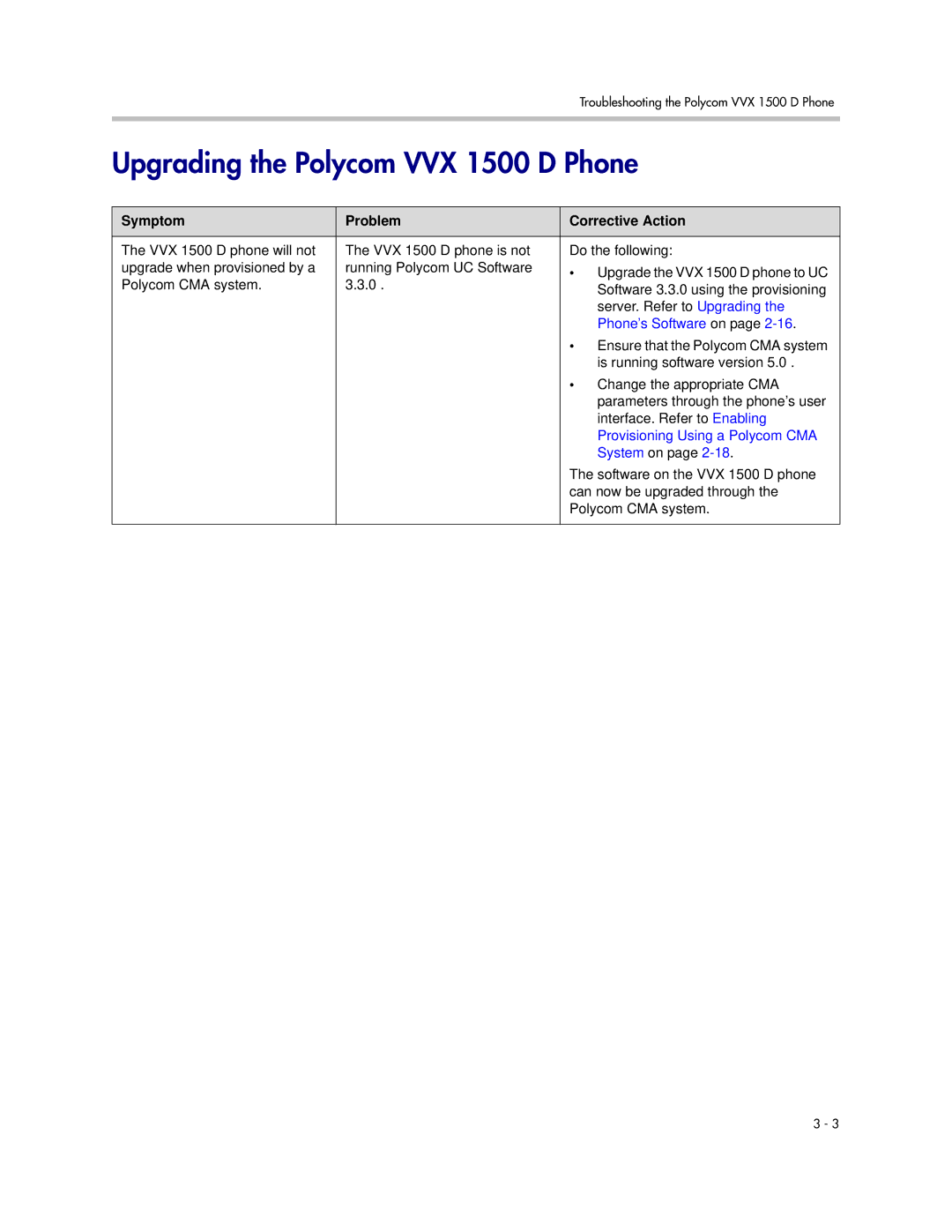 Polycom 1725-16823-001 manual Upgrading the Polycom VVX 1500 D Phone, Phone’s Software on 