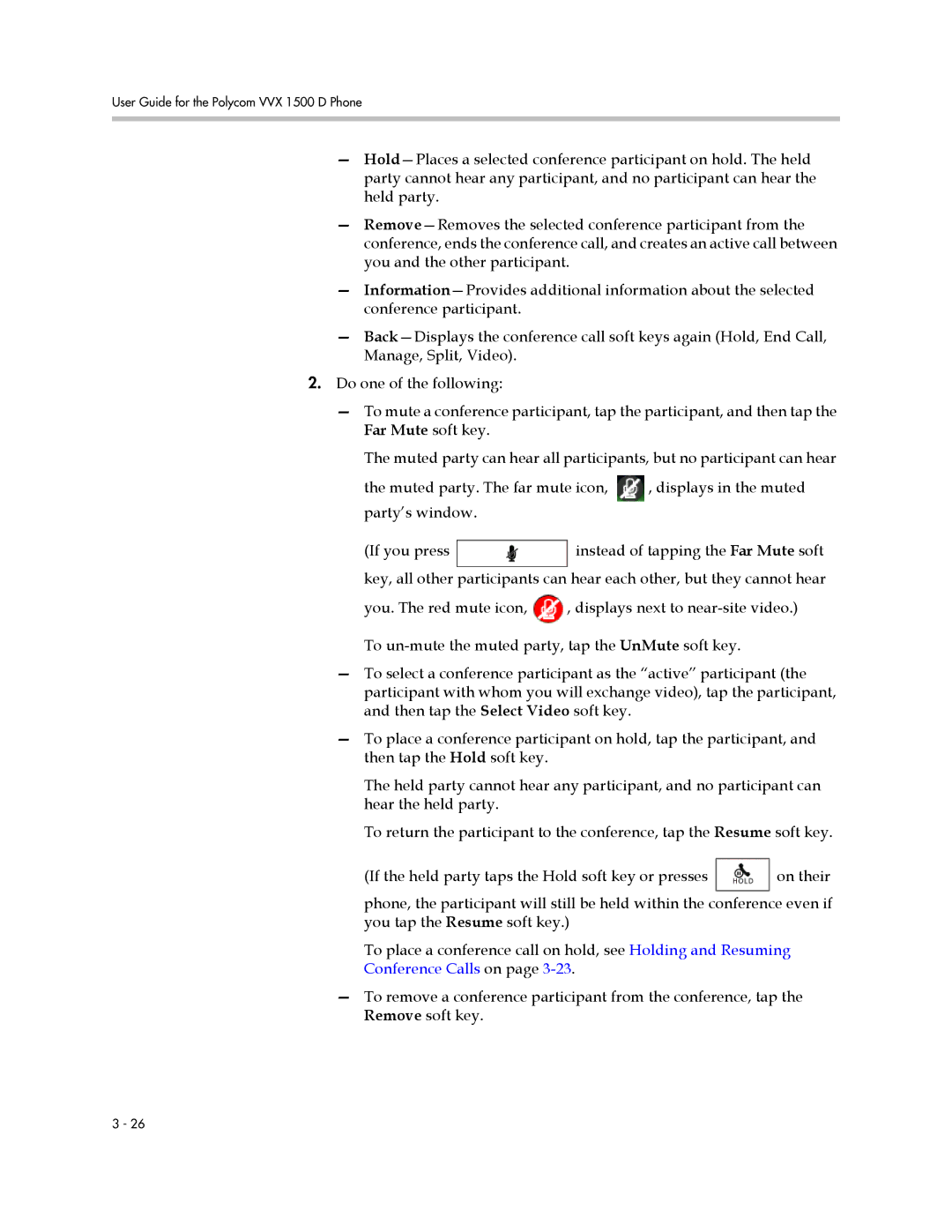 Polycom 1725-16824-001 manual User Guide for the Polycom VVX 1500 D Phone 