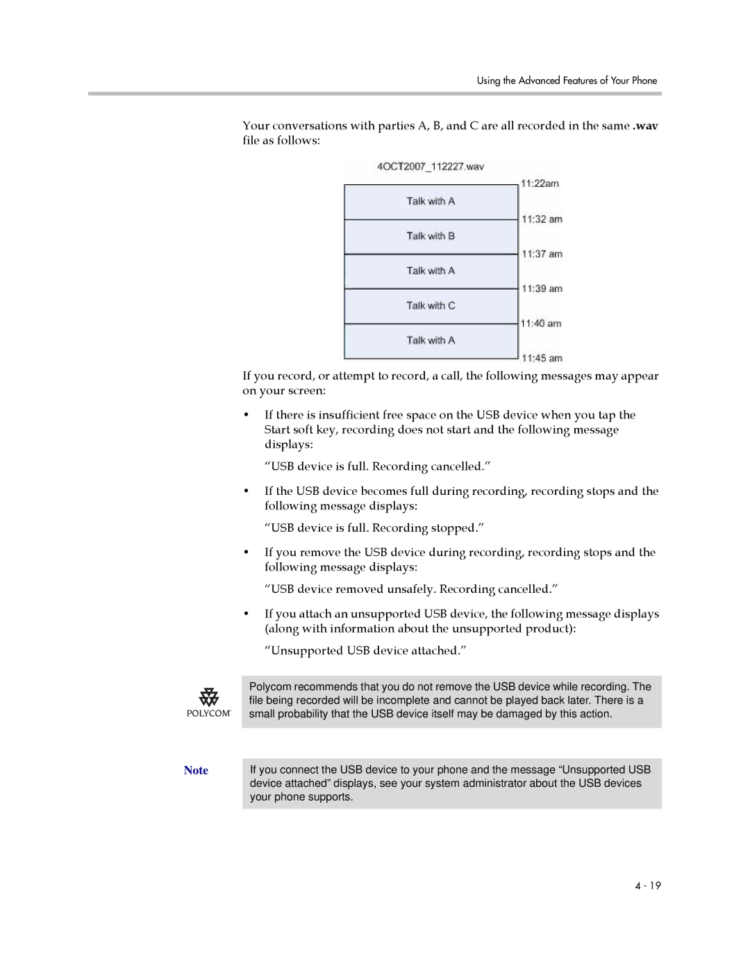 Polycom 1725-16824-001 manual Using the Advanced Features of Your Phone 