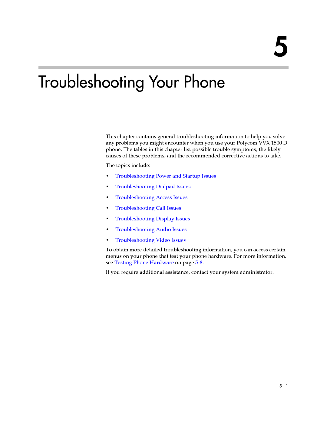 Polycom 1725-16824-001 manual Troubleshooting Your Phone 