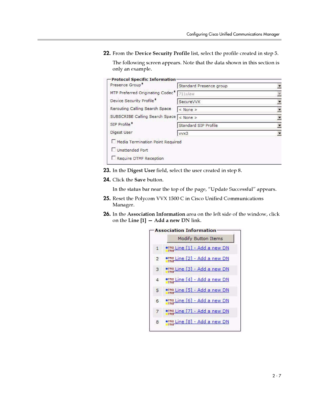 Polycom 1725-16828-001 manual Configuring Cisco Unified Communications Manager 