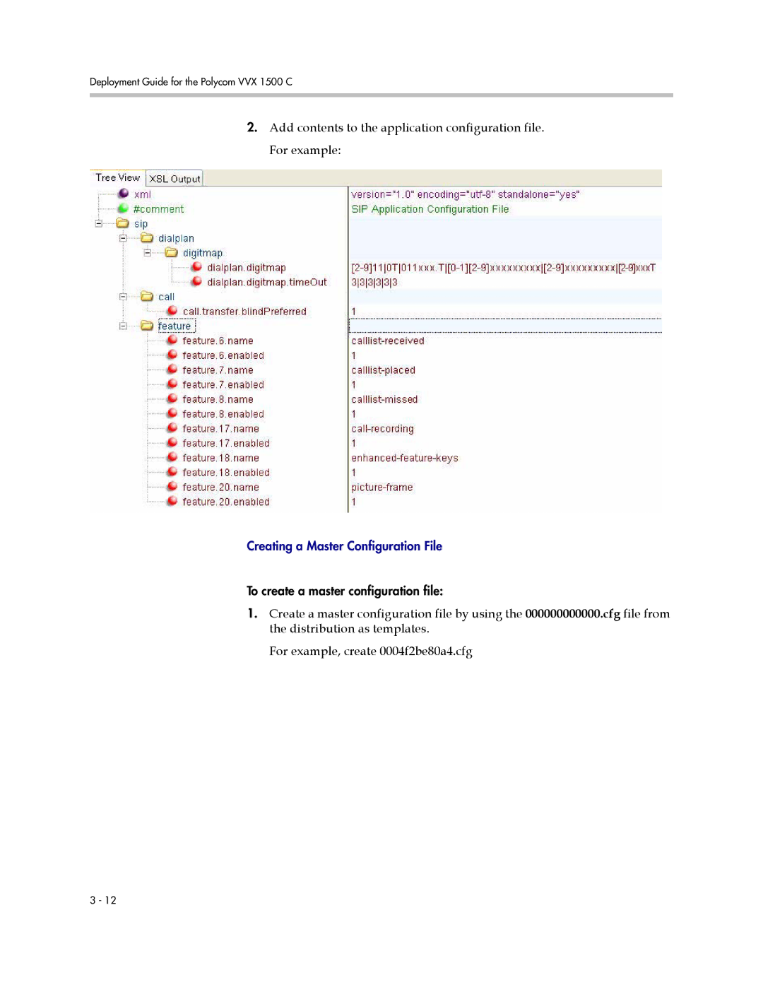 Polycom 1725-16828-001 manual Creating a Master Configuration File 