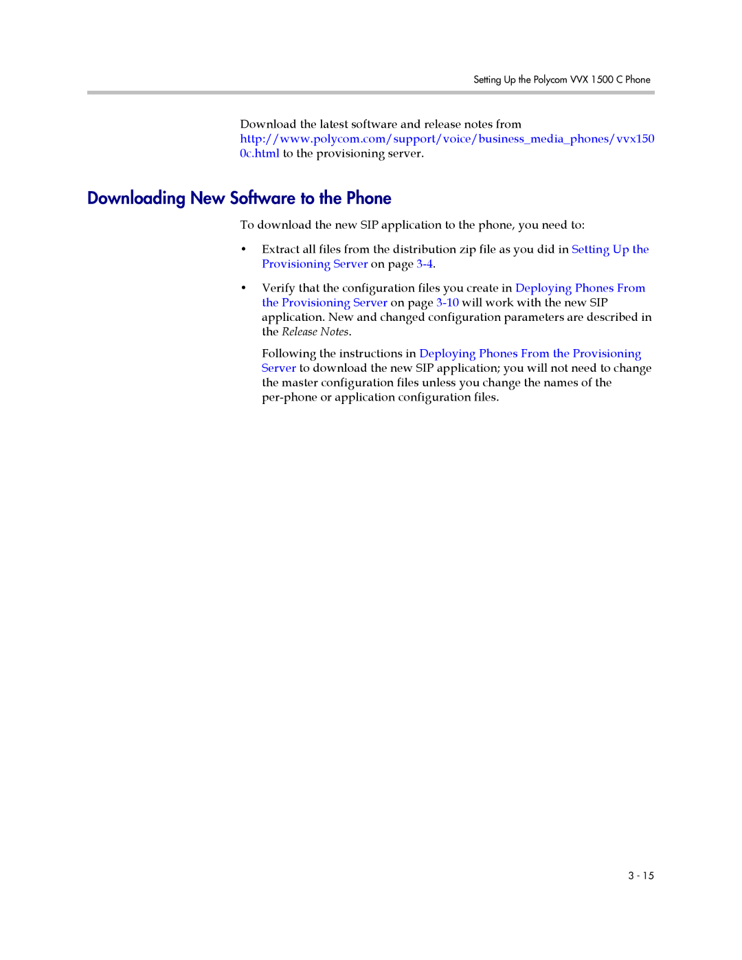 Polycom 1725-16828-001 manual Downloading New Software to the Phone 