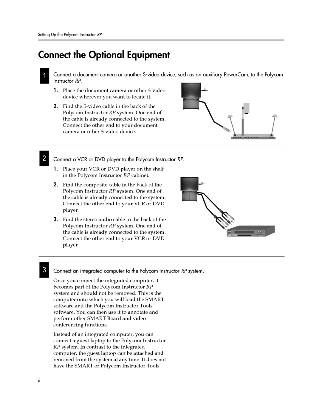 Polycom 1725-22886-001/A manual Connect the Optional Equipment 