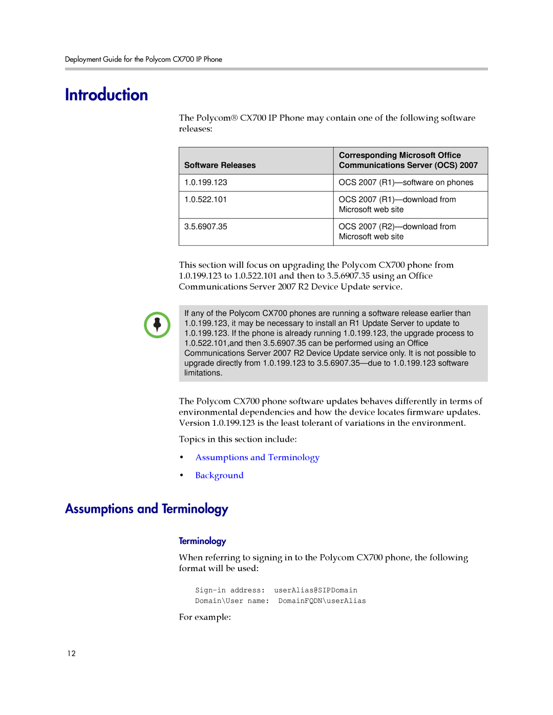 Polycom 1725-31424-001 manual Introduction, Assumptions and Terminology 