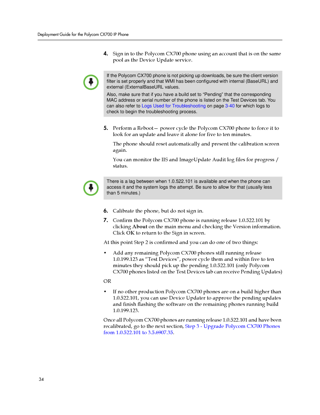 Polycom 1725-31424-001 manual Deployment Guide for the Polycom CX700 IP Phone 