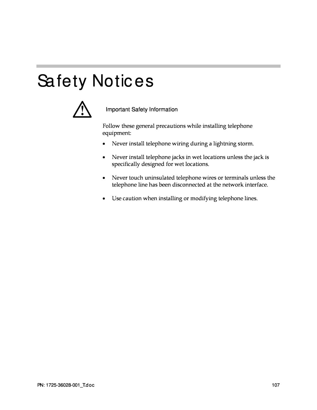 Polycom 1725-36028-001 manual Safety Notices 