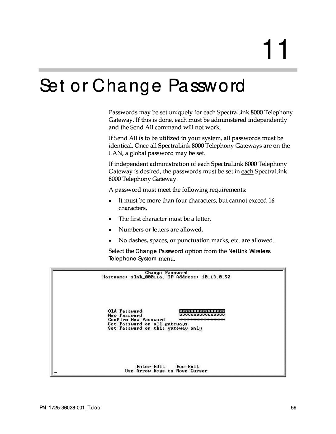 Polycom 1725-36028-001 manual Set or Change Password 