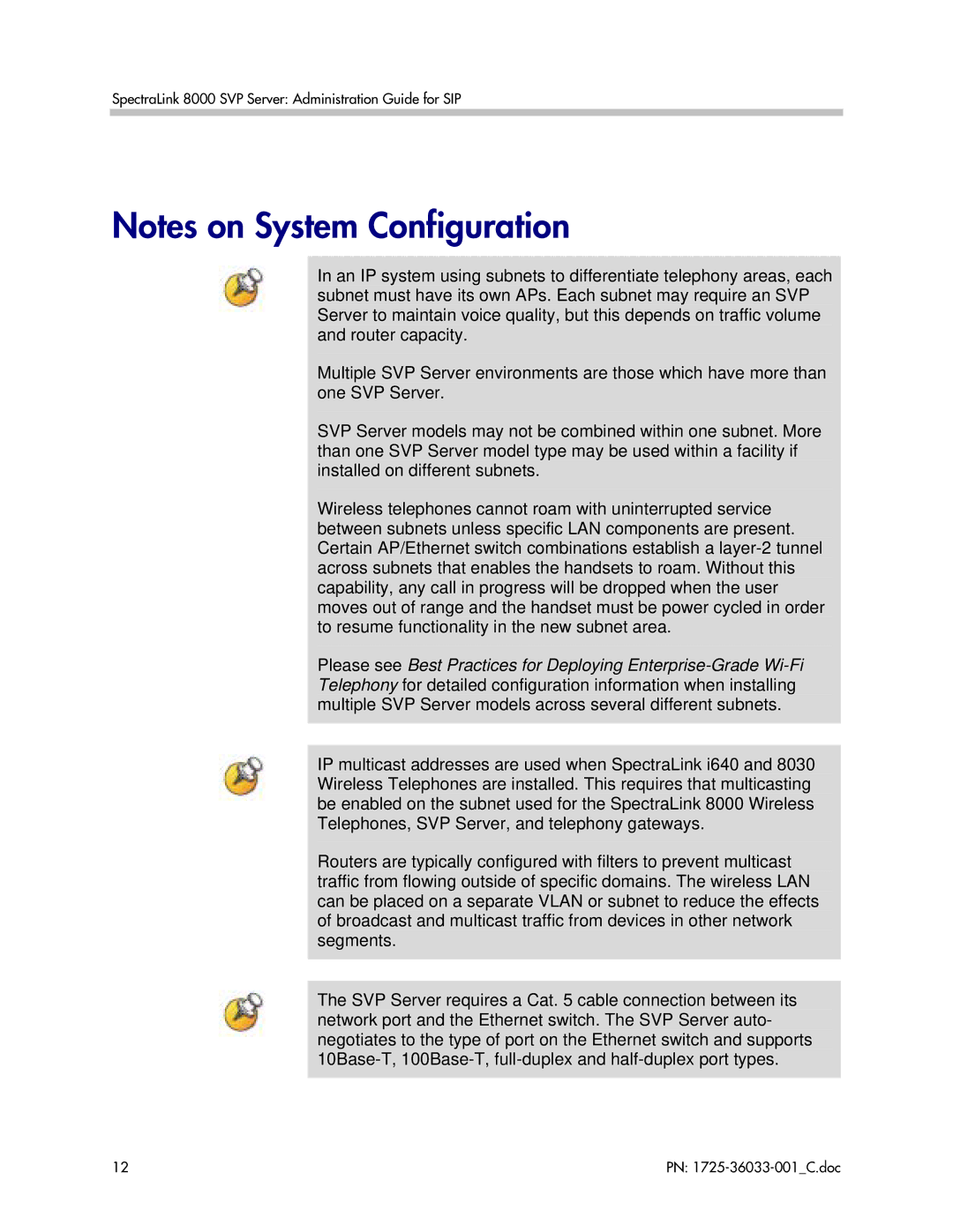 Polycom 1725-36033-001 manual SpectraLink 8000 SVP Server Administration Guide for SIP 