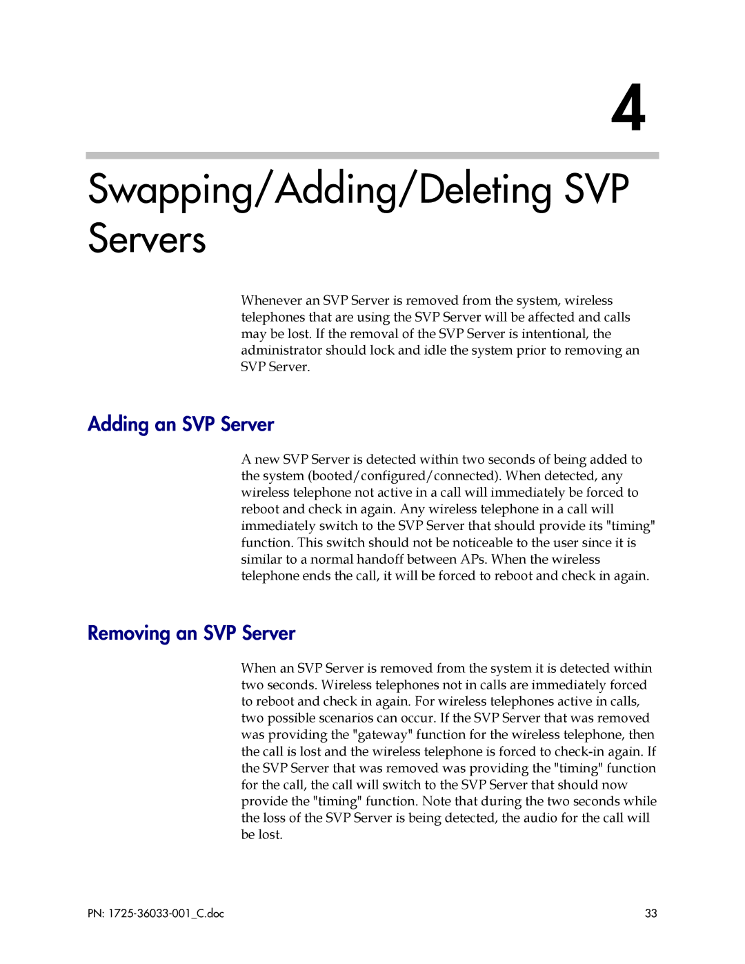 Polycom 1725-36033-001 manual Swapping/Adding/Deleting SVP Servers, Adding an SVP Server 