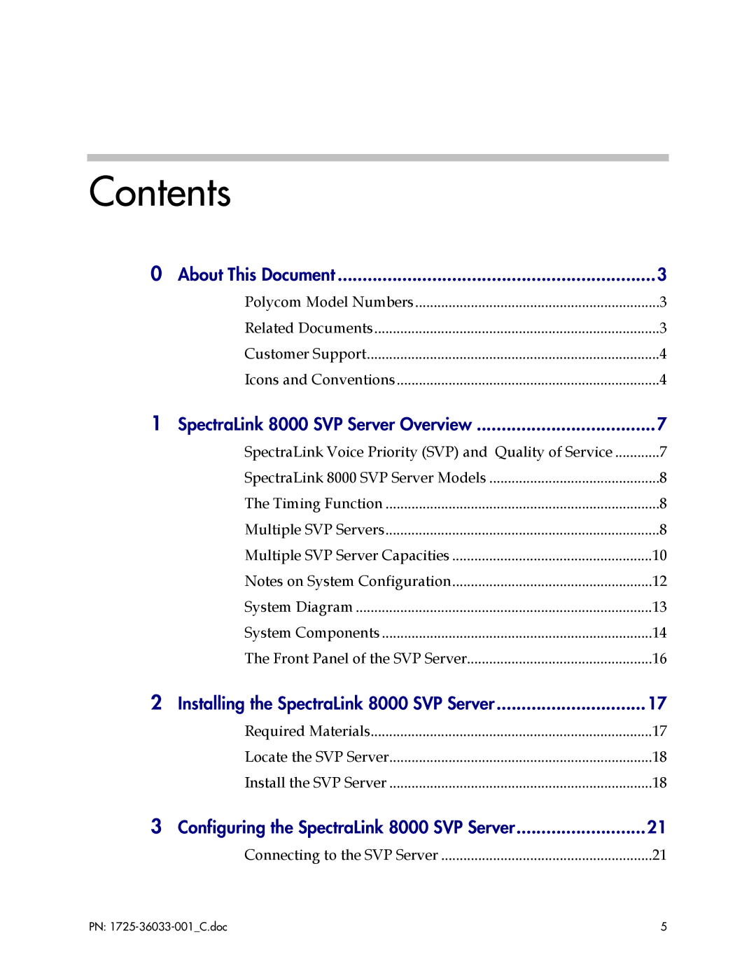 Polycom 1725-36033-001 manual Contents 