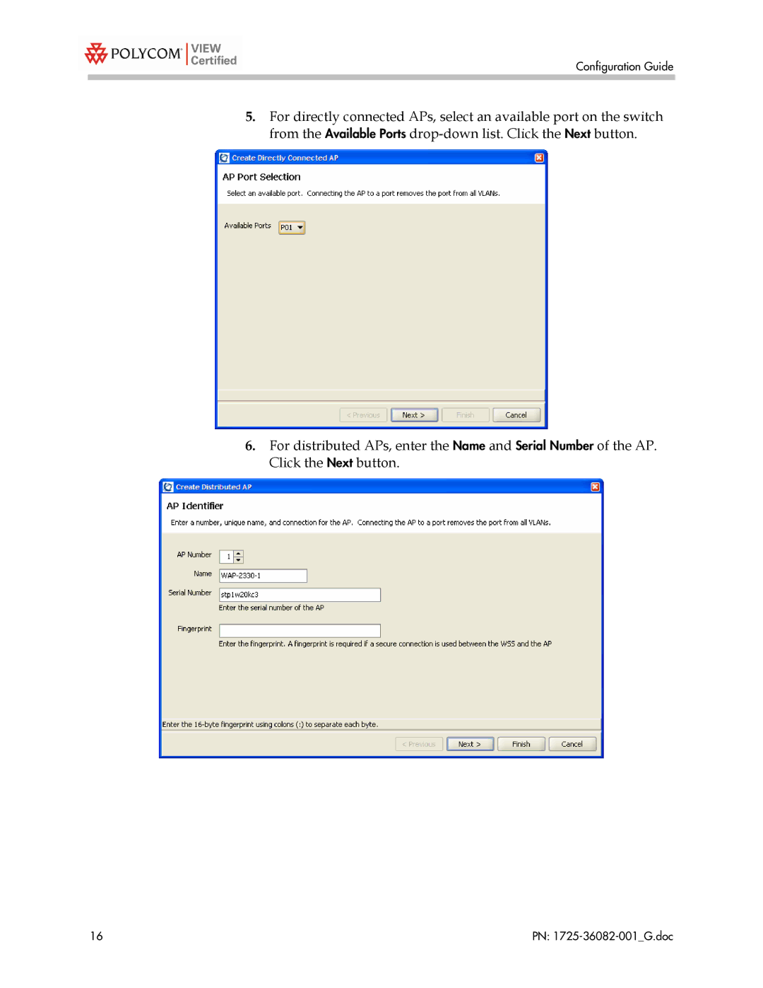 Polycom 1725-36082-001 manual Configuration Guide 