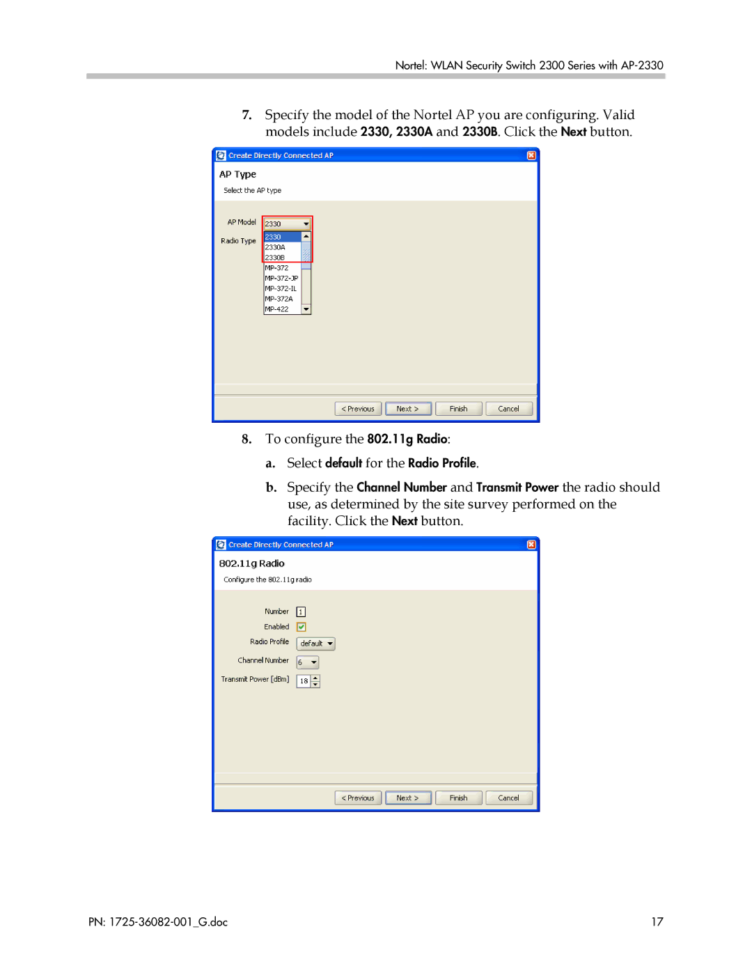 Polycom 1725-36082-001 manual To configure the 802.11g Radio 