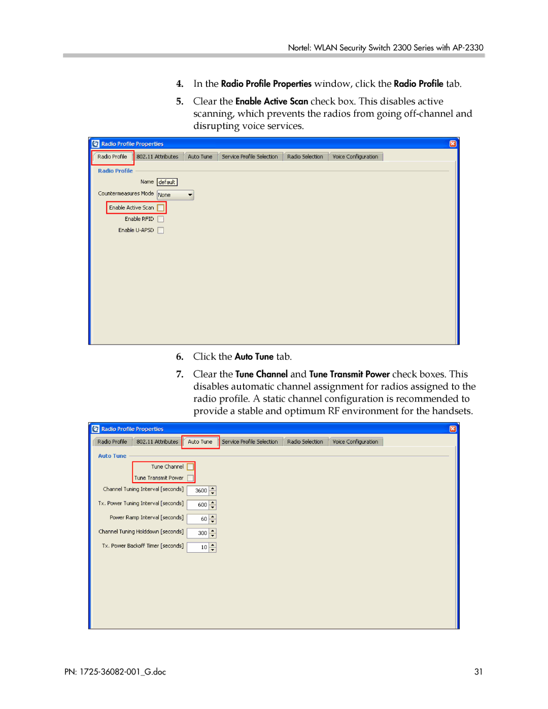 Polycom 1725-36082-001 manual Radio Profile Properties window, click the Radio Profile tab 