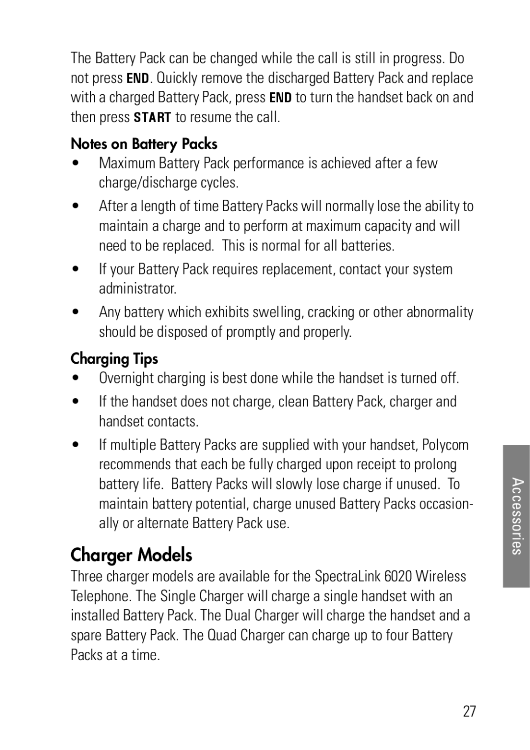 Polycom 1725-36092-001 manual Charger Models, Charging Tips 