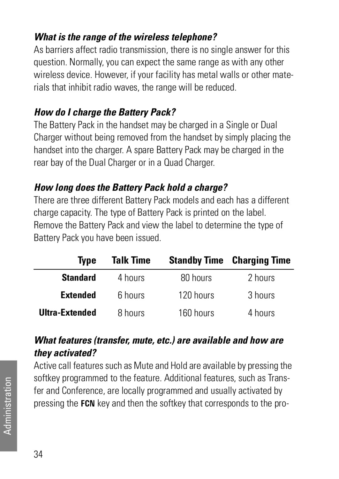 Polycom 1725-36092-001 manual What is the range of the wireless telephone? 