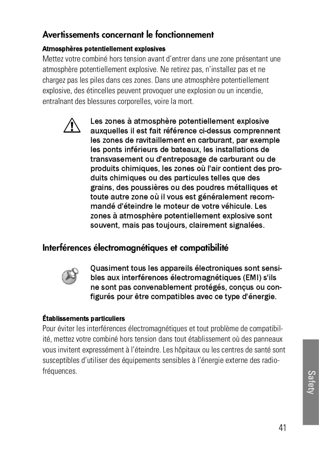 Polycom 1725-36092-001 Avertissements concernant le fonctionnement, Interférences électromagnétiques et compatibilité 