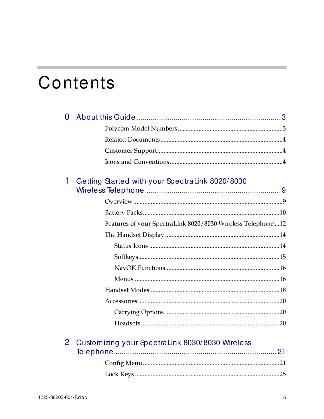 Polycom 1725-36203-001 manual Contents 