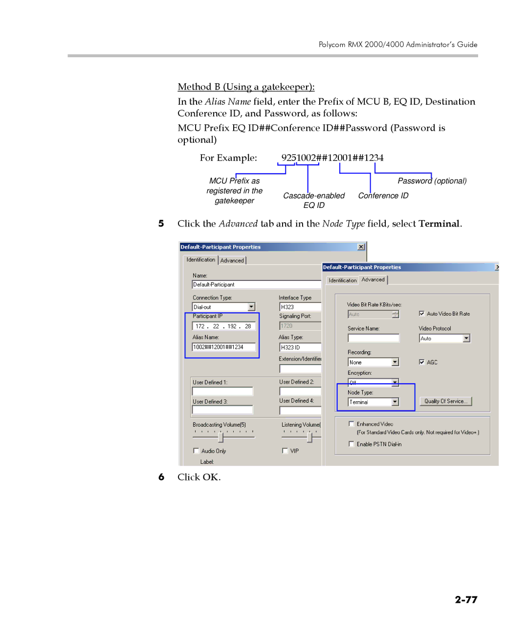 Polycom 2000/4000 manual For Example 