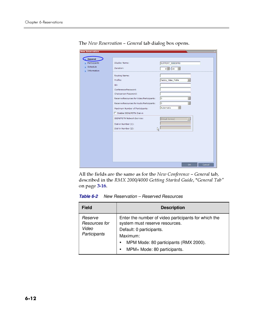 Polycom 2000/4000 manual 2New Reservation Reserved Resources 