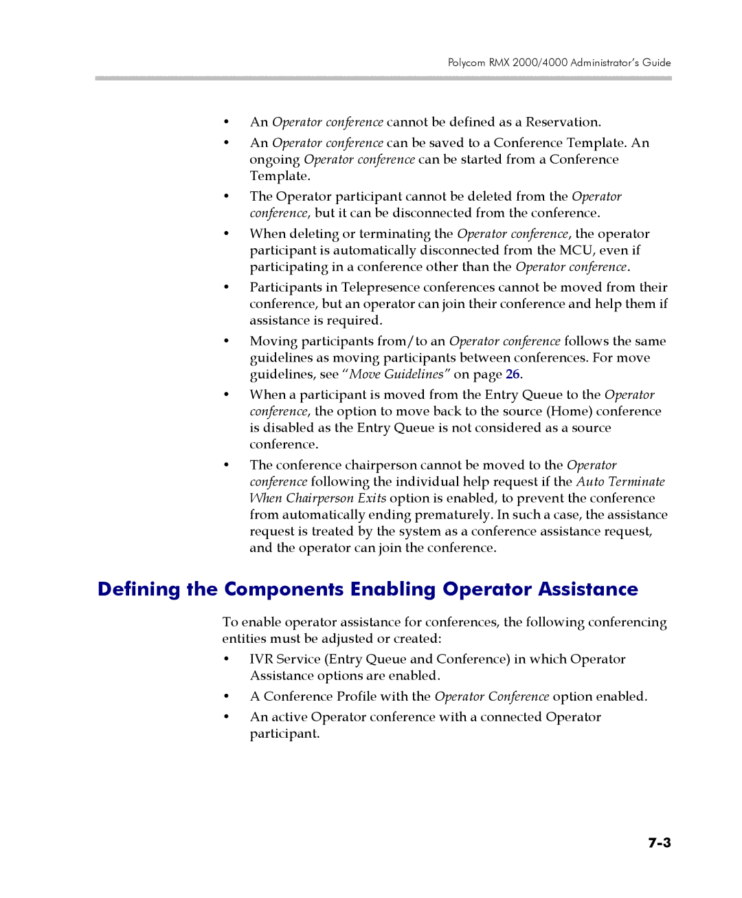 Polycom 2000/4000 manual Defining the Components Enabling Operator Assistance 