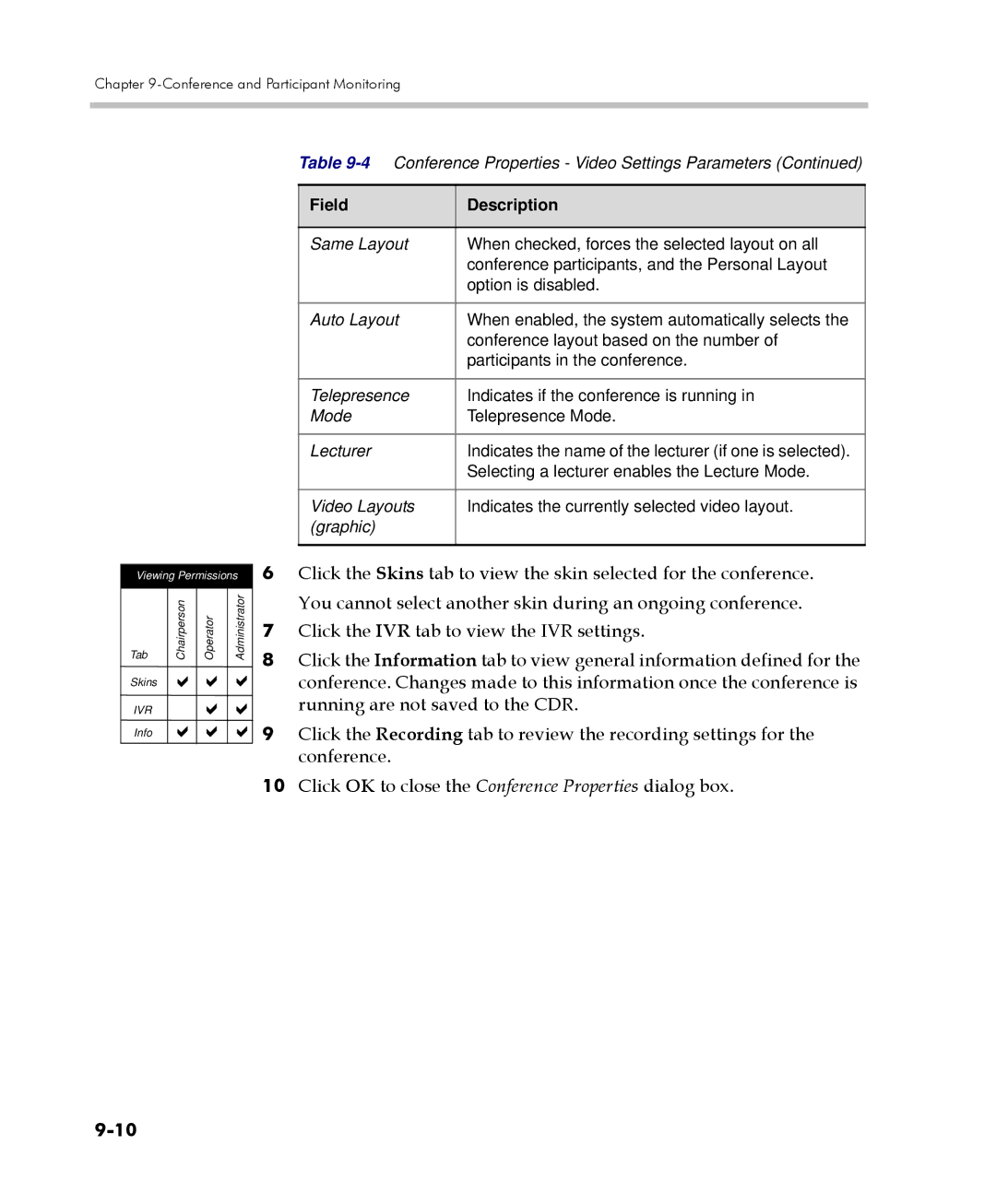 Polycom 2000/4000 manual Selecting a lecturer enables the Lecture Mode 