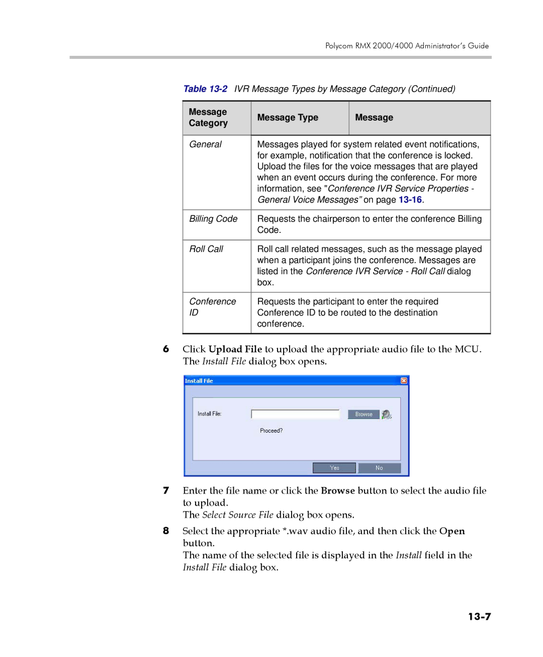 Polycom 2000/4000 manual 13-7 