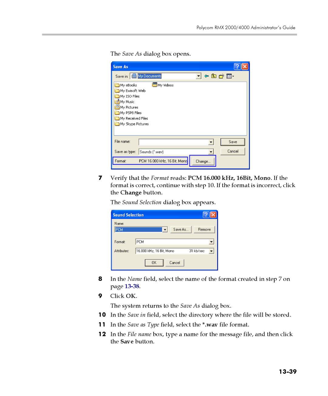 Polycom 2000/4000 manual 13-39 