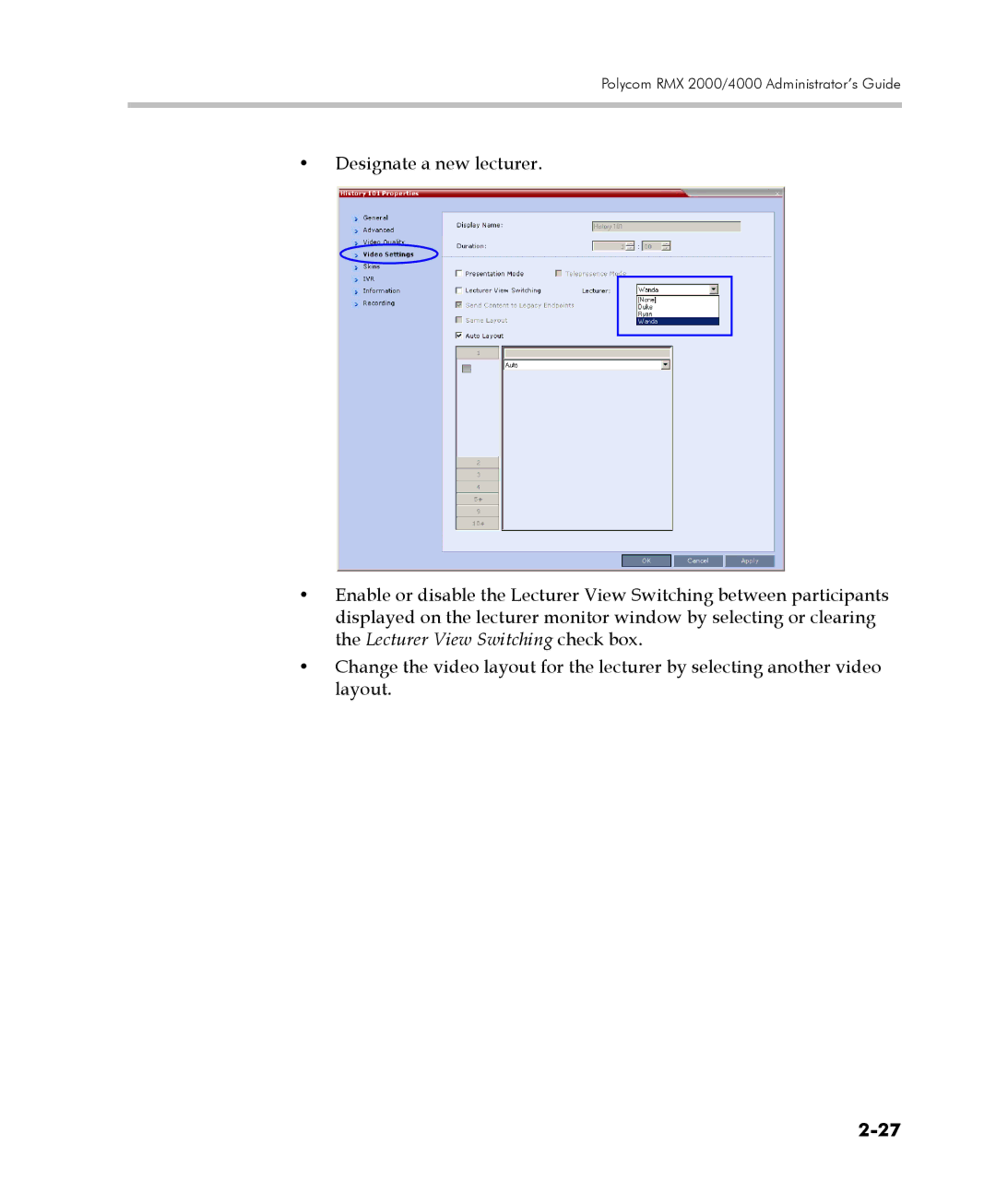 Polycom manual Polycom RMX 2000/4000 Administrator’s Guide 