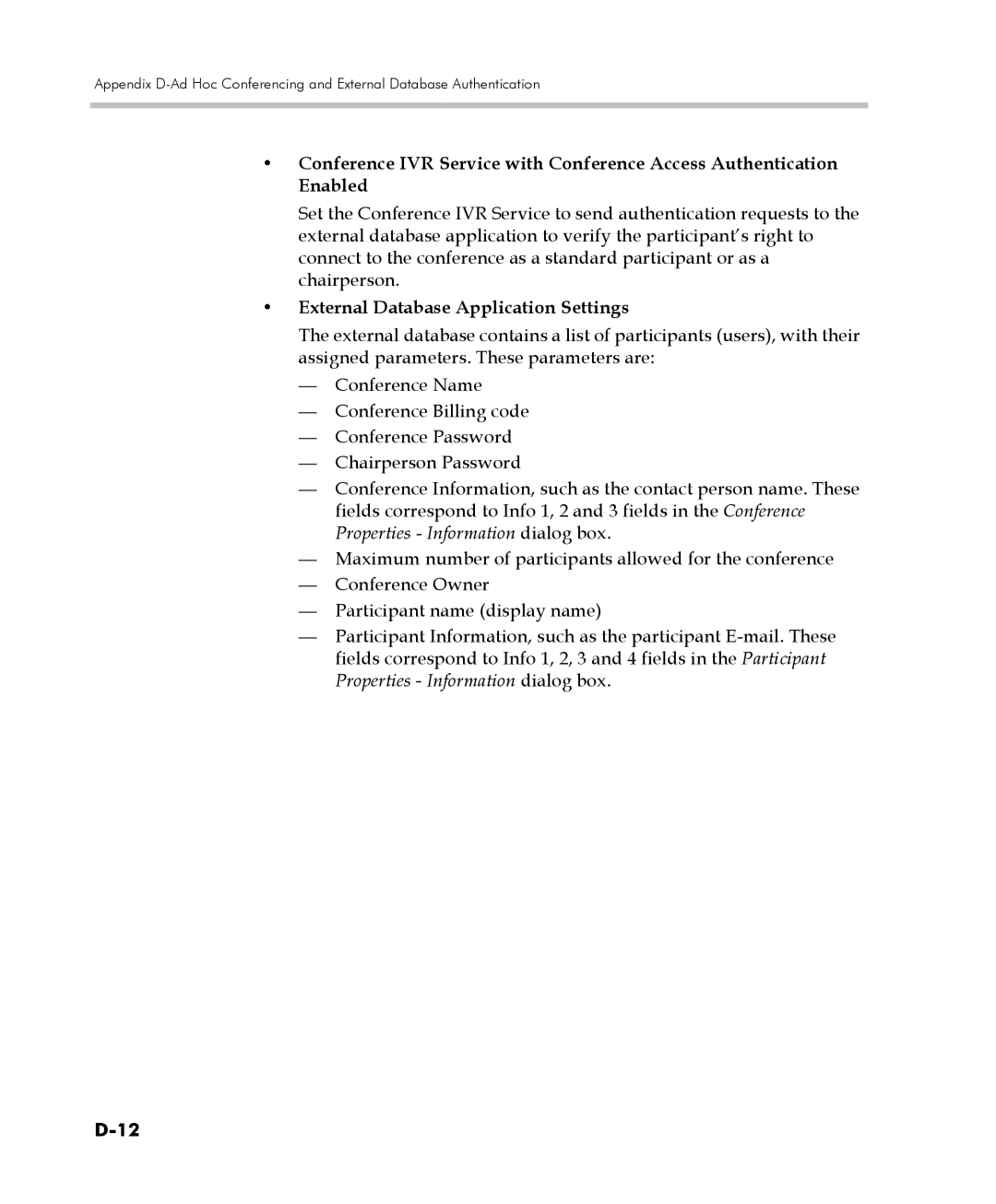 Polycom 2000/4000 manual External Database Application Settings 