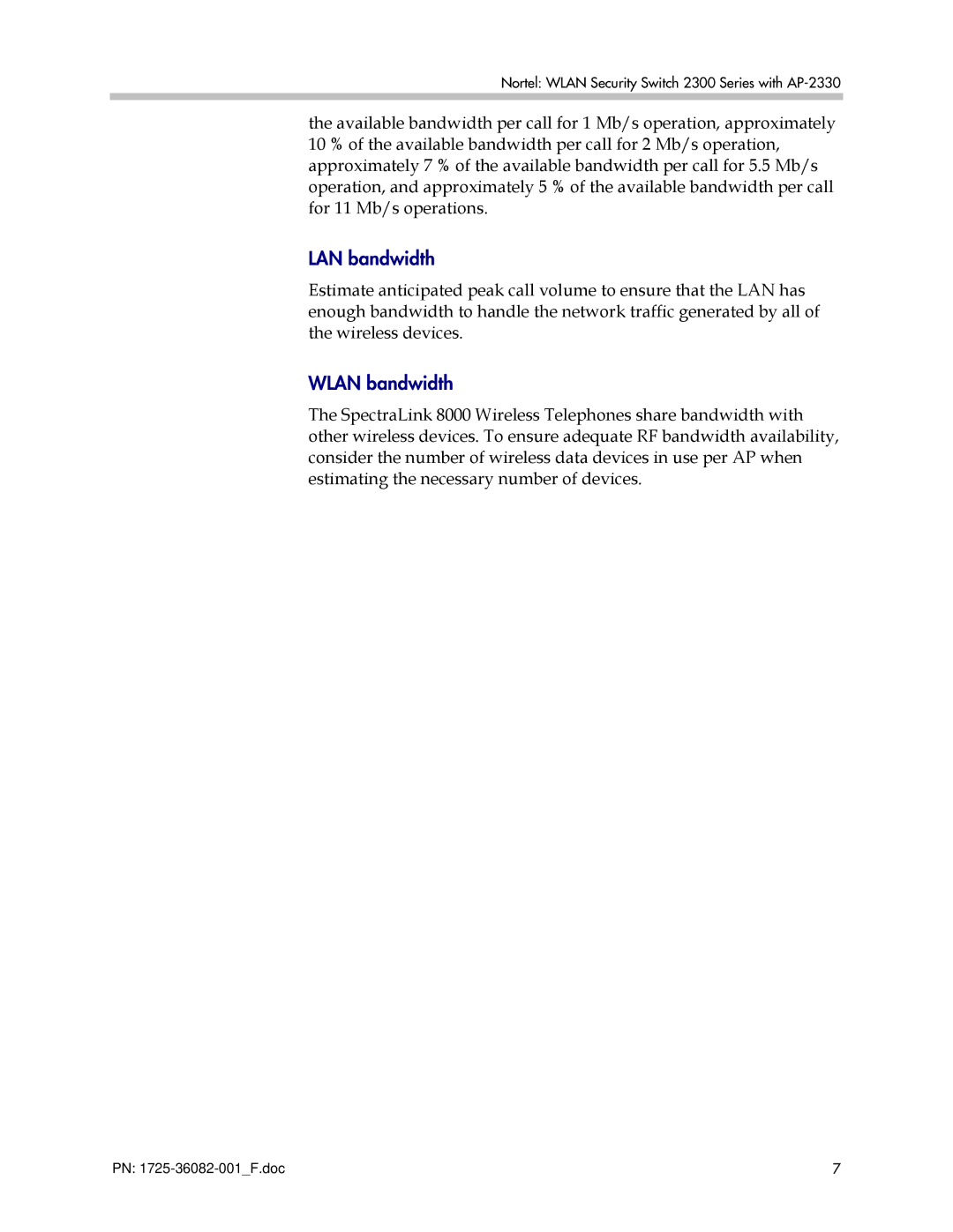 Polycom 2300 manual LAN bandwidth 