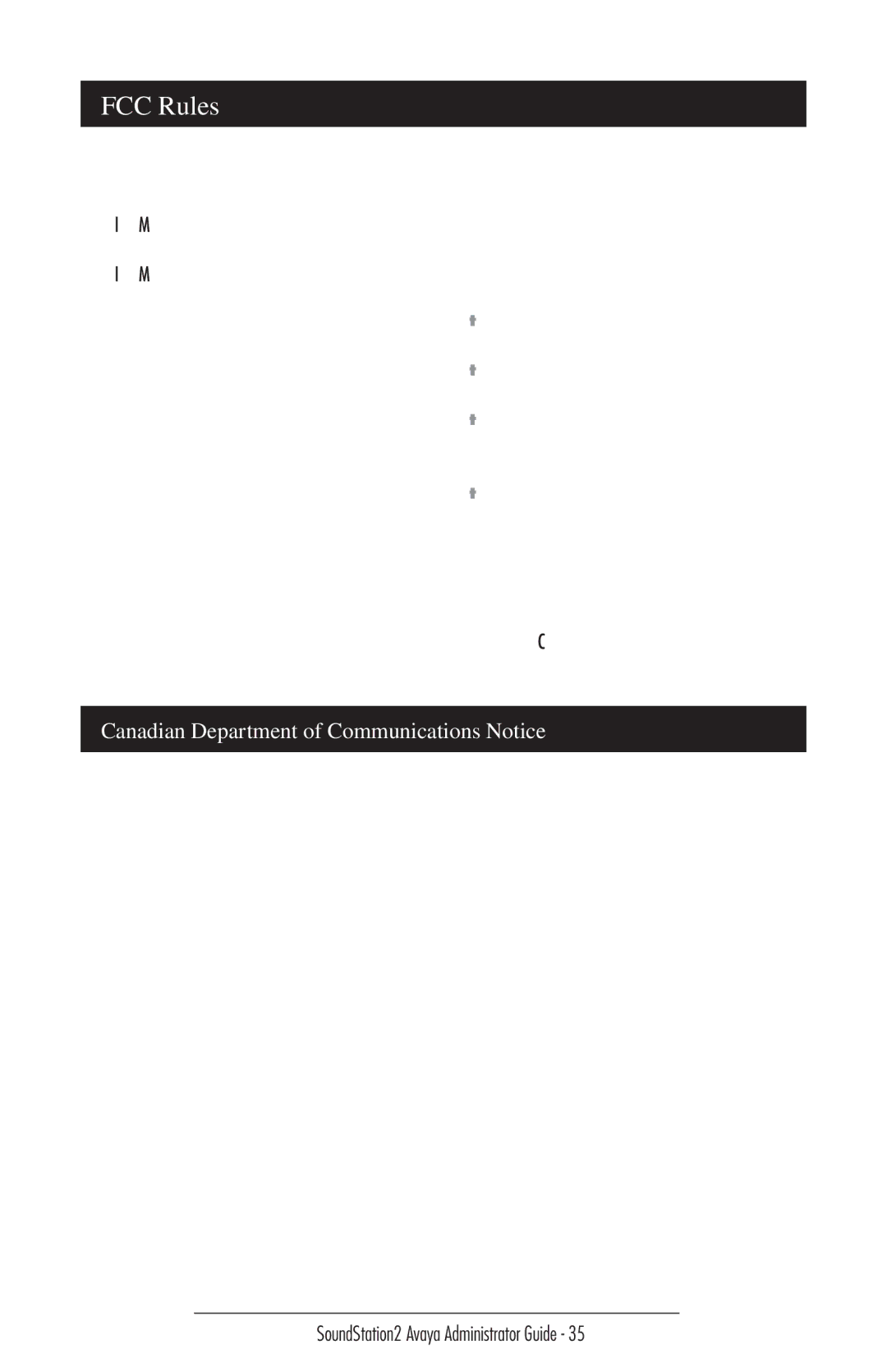 Polycom 2490 manual FCC Rules, Canadian Department of Communications Notice 