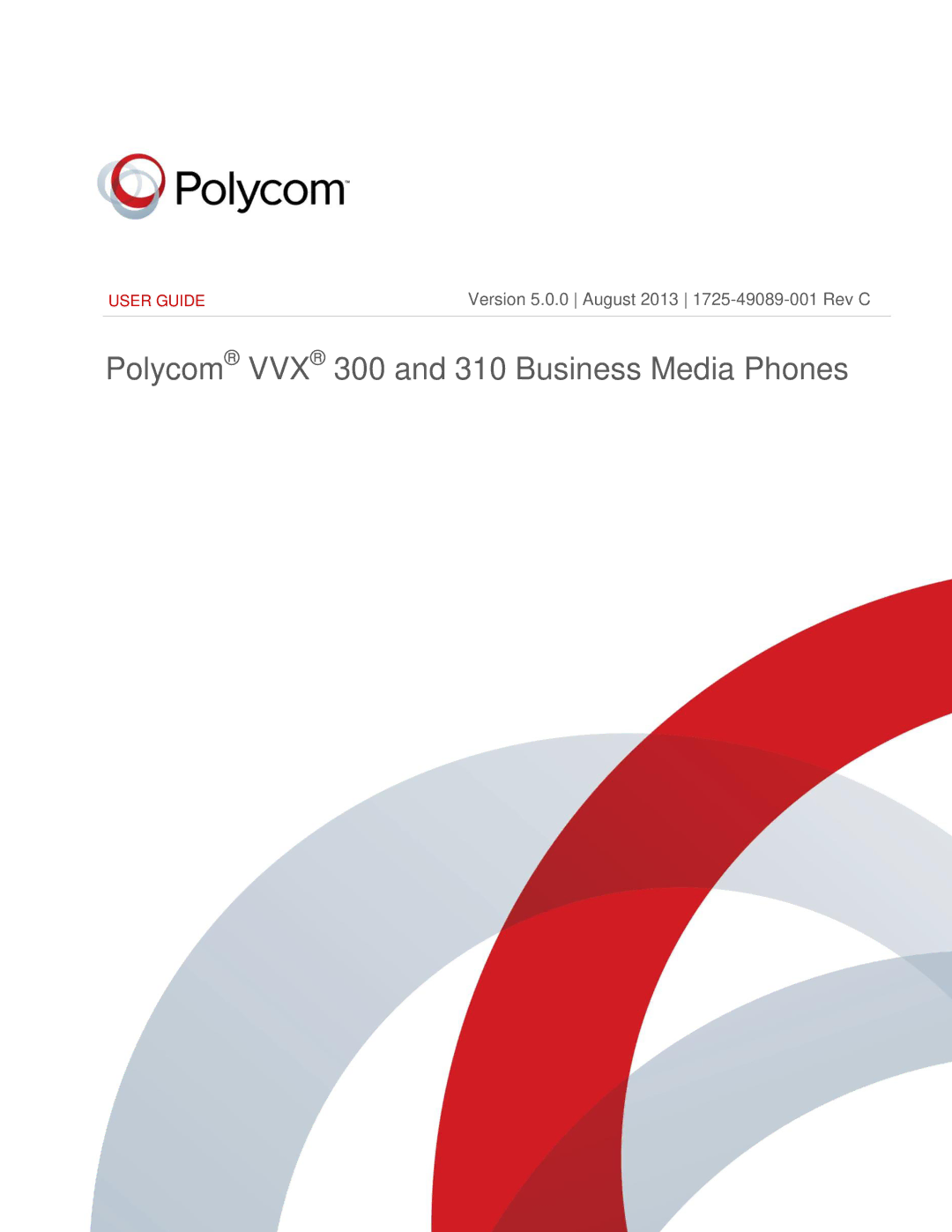 Polycom manual Polycom VVX 300 and 310 Business Media Phones 