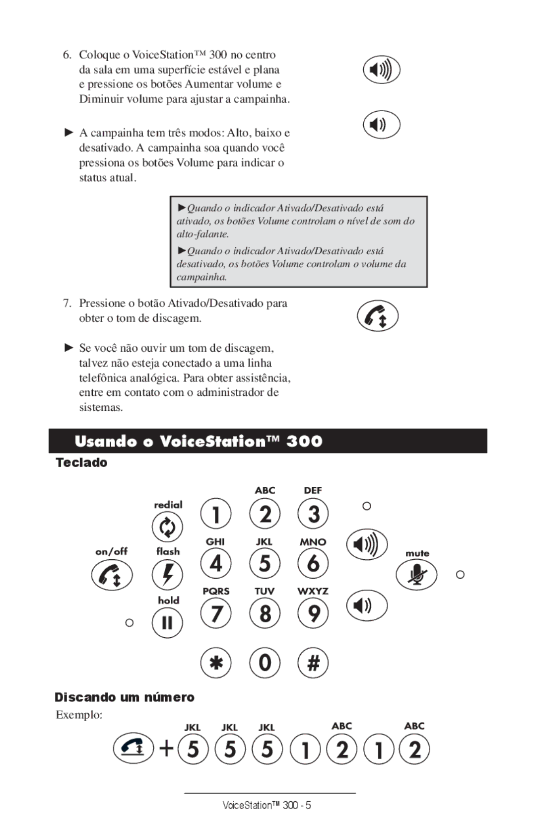 Polycom 300 manual Usando o VoiceStation 