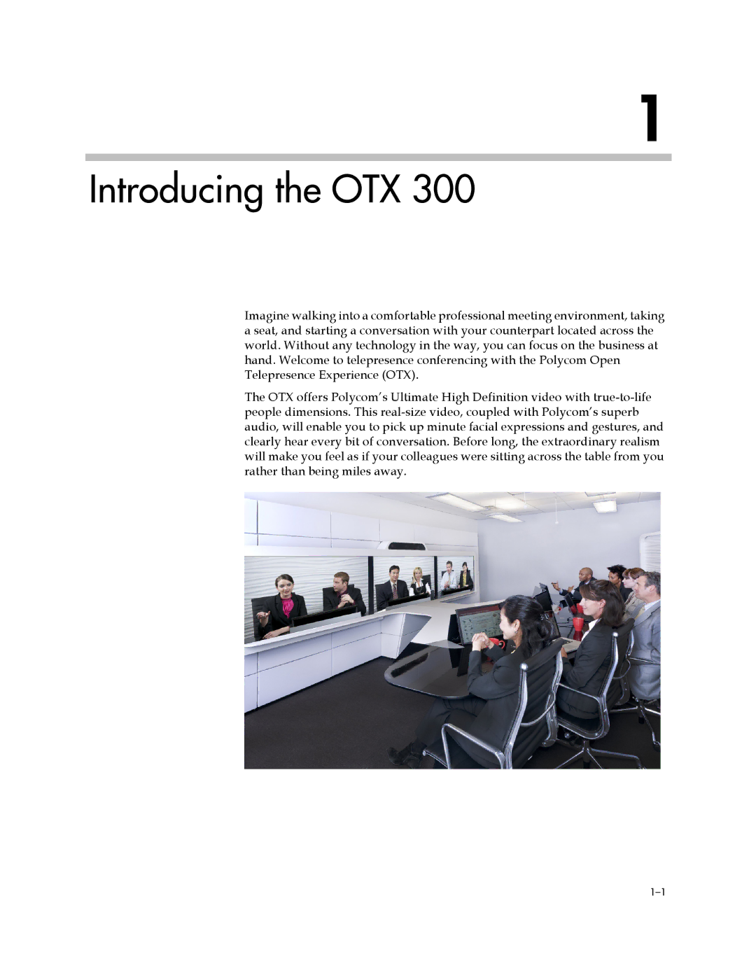 Polycom 300 manual Introducing the OTX 