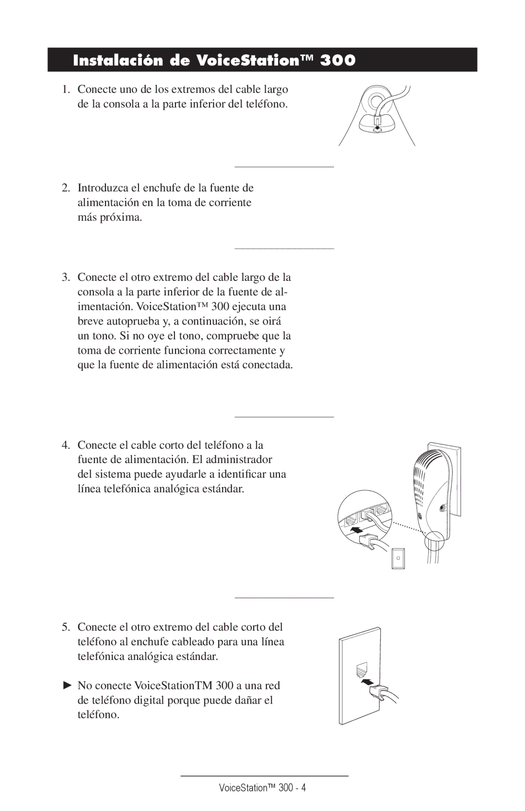 Polycom 300 manual Instalación de VoiceStation 