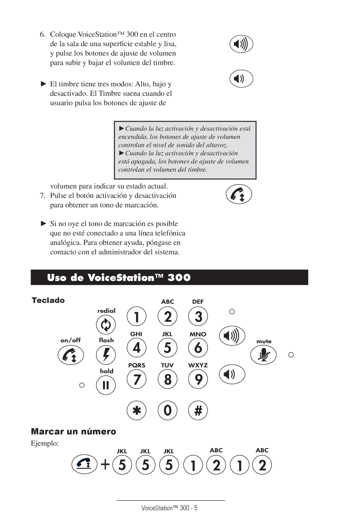 Polycom 300 manual Uso de VoiceStation 