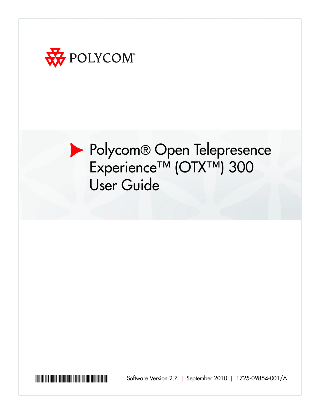 Polycom 300 manual Polycom Open Telepresence Experience OTX, User Guide 