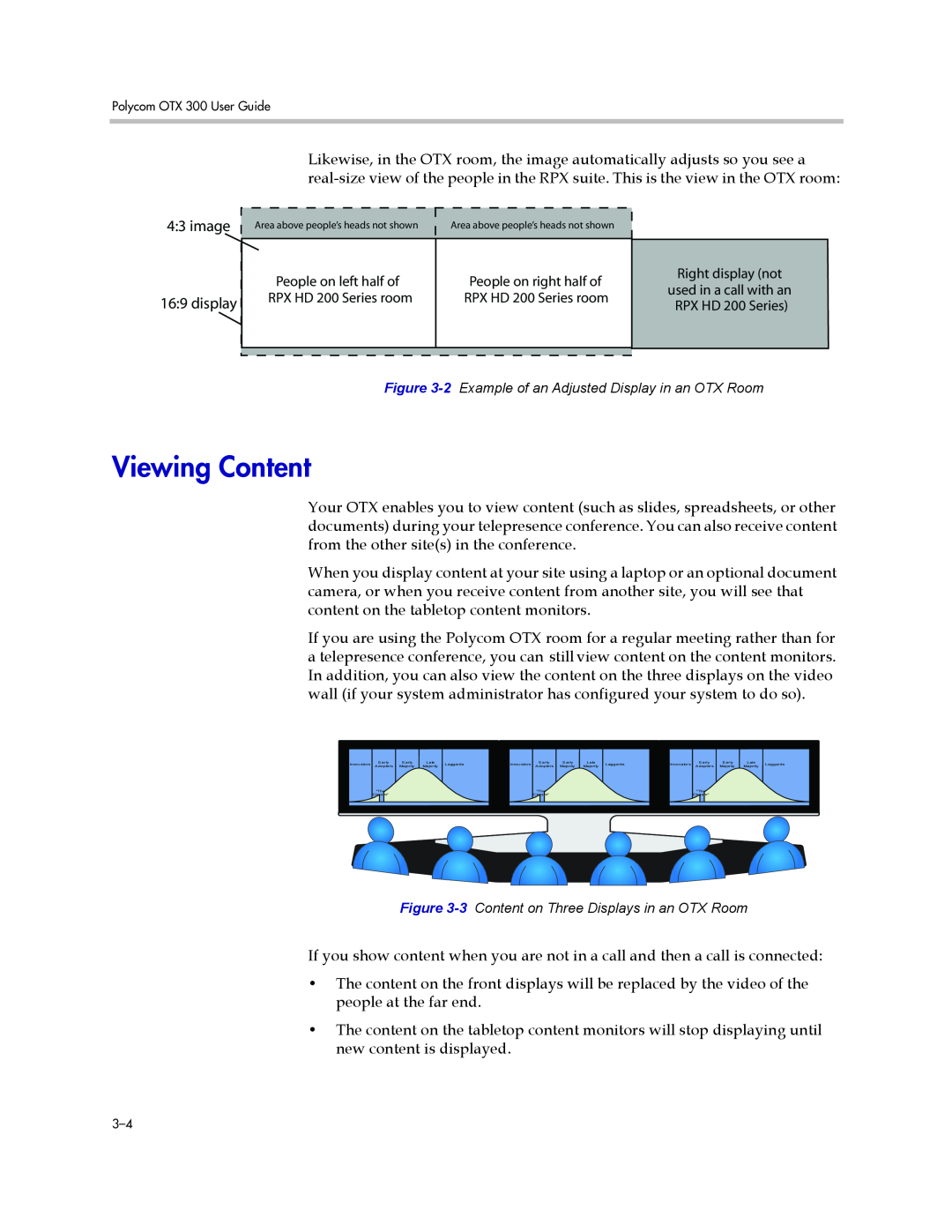Polycom 300 manual Viewing Content, 4 3 image 