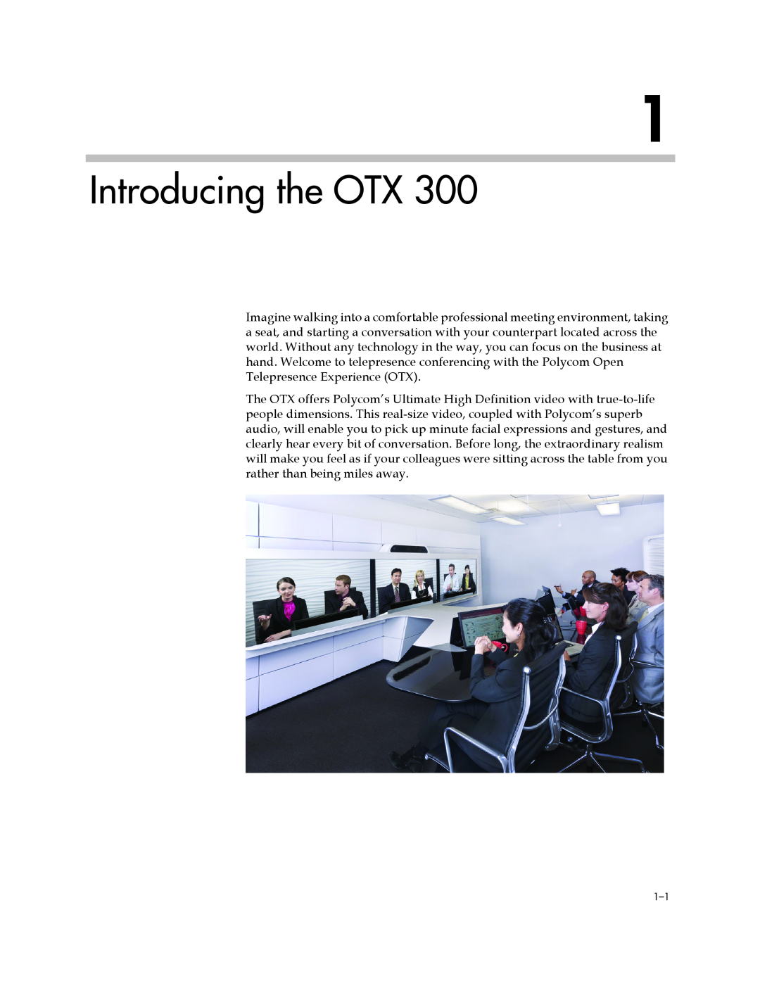 Polycom 300 manual Introducing the OTX 