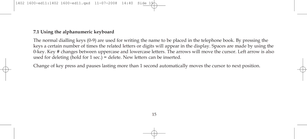 Polycom 3040 manual Using the alphanumeric keyboard 