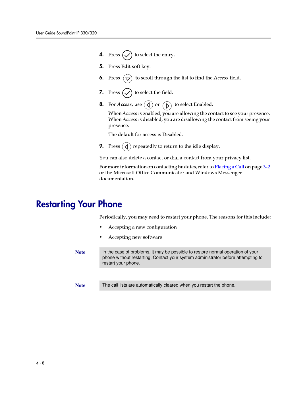 Polycom 330, 320 manual Restarting Your Phone 