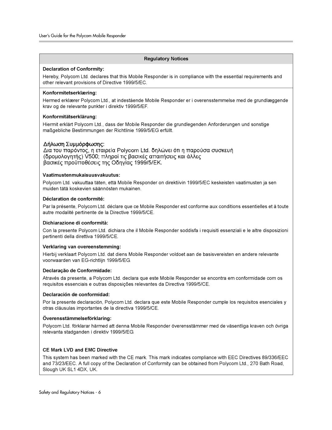 Polycom 3725-23487-003/A manual User’s Guide for the Polycom Mobile Responder 