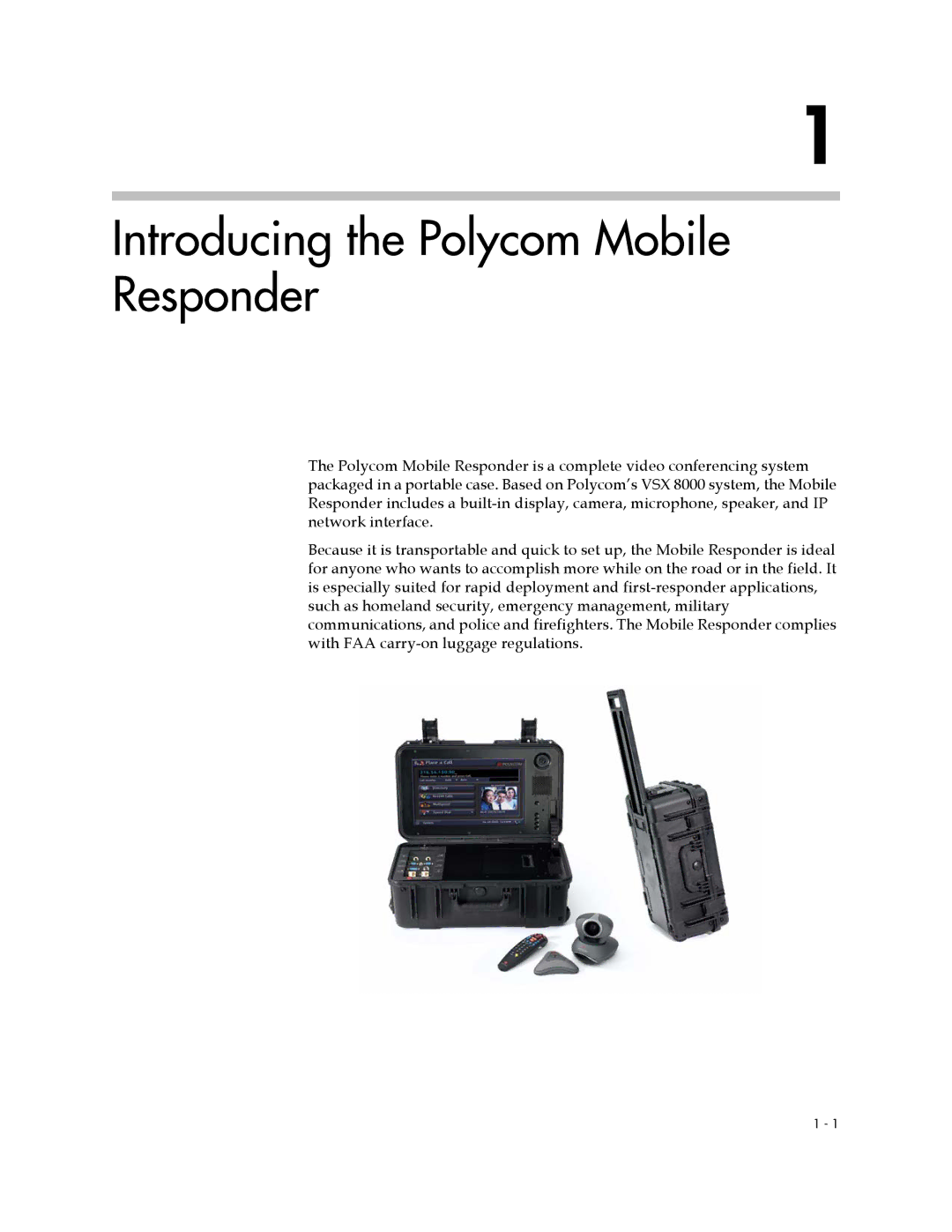 Polycom 3725-23487-003/A manual Introducing the Polycom Mobile Responder 