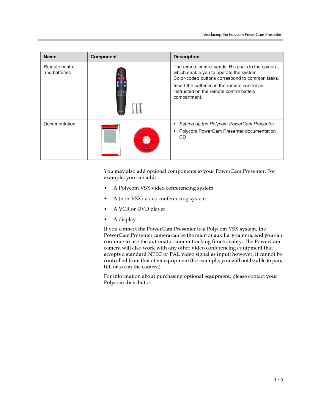 Polycom 3725-24004-001/A manual Setting up the Polycom PowerCam Presenter 