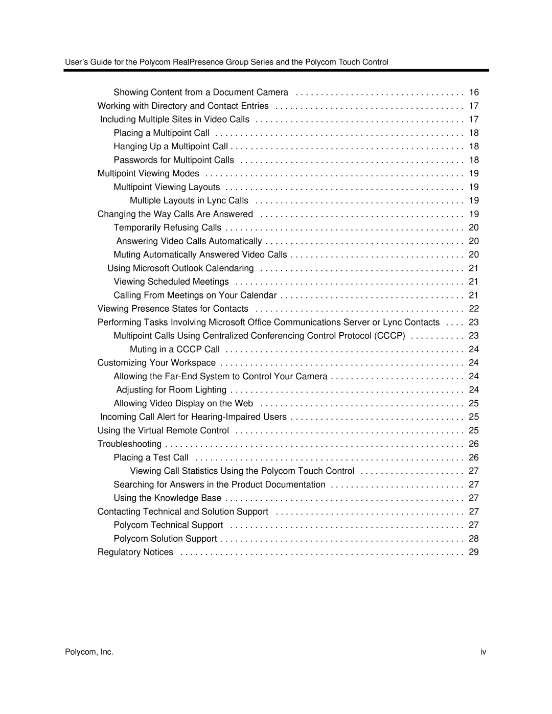 Polycom 3725-64325-005 manual Showing Content from a Document Camera 