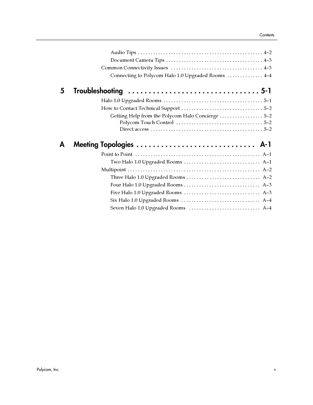 Polycom 3725-71352-001 manual Troubleshooting, Meeting Topologies 