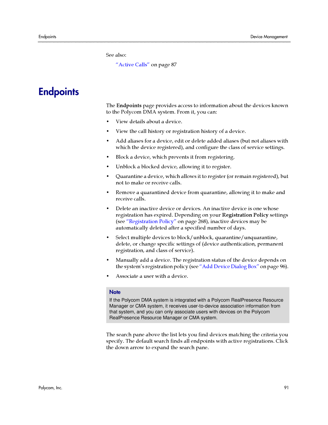 Polycom 3725-76302-001LI manual Endpoints 